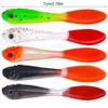 Zweifarbige künstliche Köder Angelköder Mini Softbaits Angelzubehör Swimbait Köder 7cm Wobbler Angelköder 5 Stück