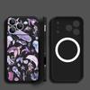 Magnetic For Magsafe Case For iPhone 17 Pro Max Fantasy Ocean Line Whale Print Soft Silicone Phone Back Cover For iPhone 16 15 14 13 Pro Max 16e 17e