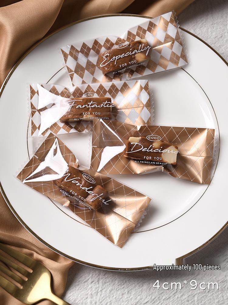 Internet Celebrity Sea Salt Almond Toffee Bag DIY Handmade Nougat Coffee Candy Sealing Bag