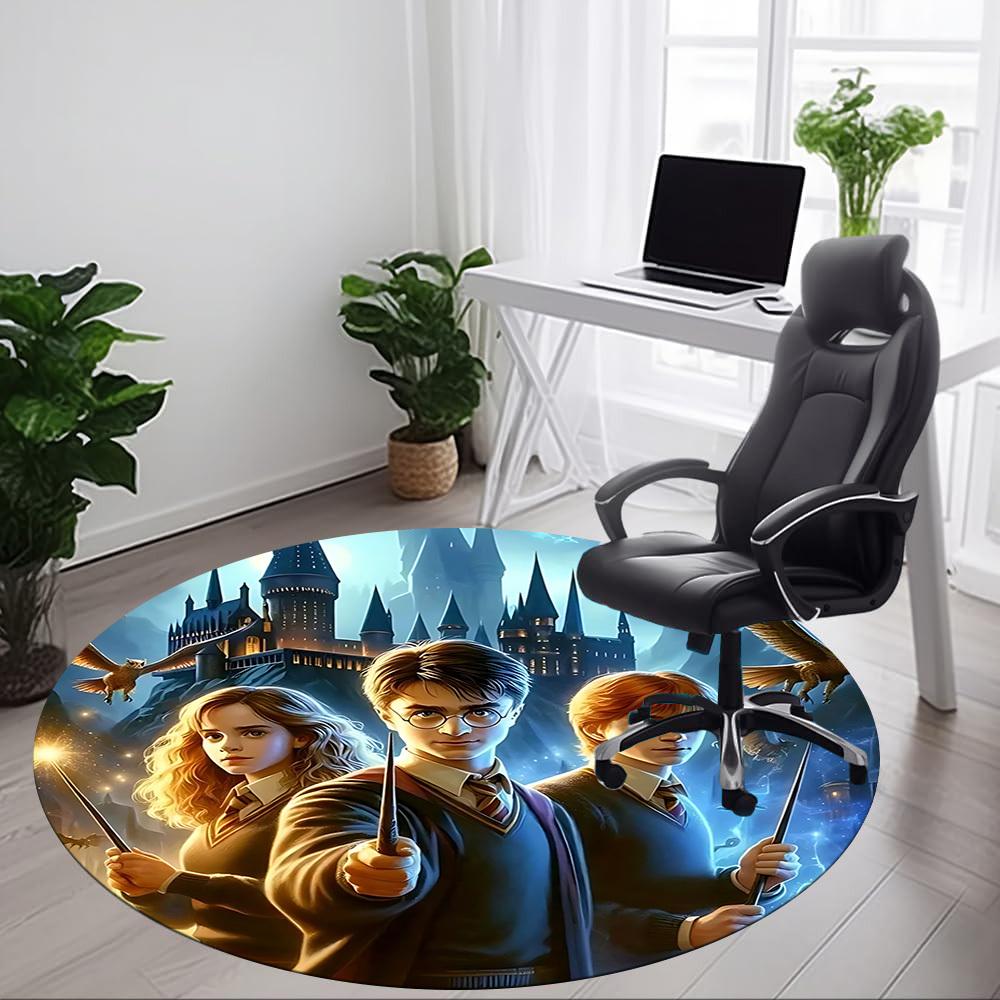 1pc Hogwarts Castle Chair Carpet for Office Non-Slip,Machine Washable Rug for Office, Room - Holiday Decor - Machine Made Yy251017298