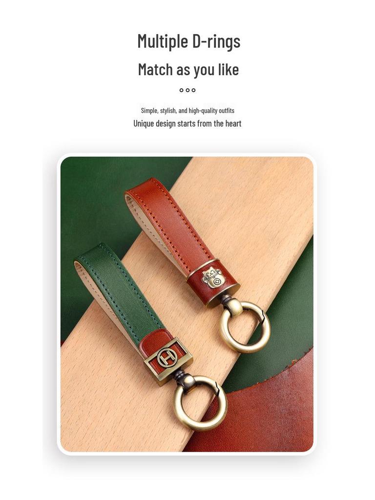 NIO EC6/ES6/ES8 Genuine Leather Key Case with Cowhide Shell & Buckle