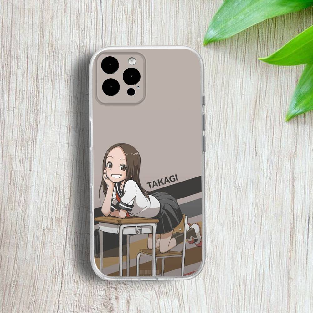 KarakaiS Jozu No Takagi San Phone Case For iPhone 17,16,15,14,13,12,11 Pro,Max,Plus,X,XS,XR,SE4,E Mini Transparent Soft Cover