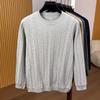Men S Long Sleeve Knit Sweater Crew Neck Casual Jacquard Pullover