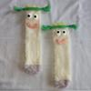 A pair of ugly cute funny socks women's medium tube socks autumn and winter floor sleeping socks coral fleece home hair fluffy c