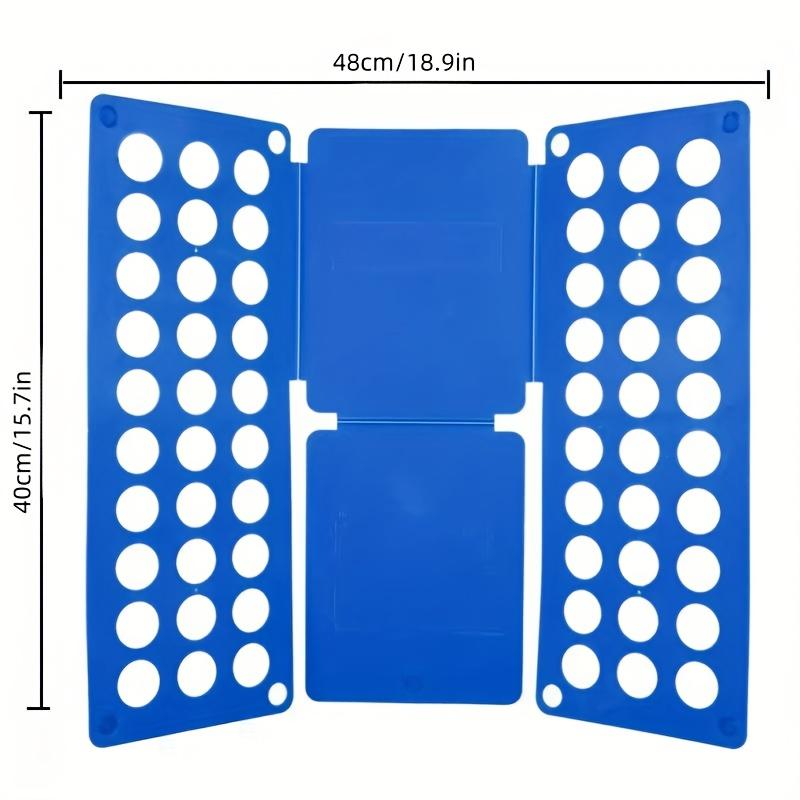 Blue Plastic Shirt & T-Shirt Folder Organizer with Multiple Compartments - 26.16x22.61x3.05 Cm Space-Saving Clothes Folding Board for Wardrobe