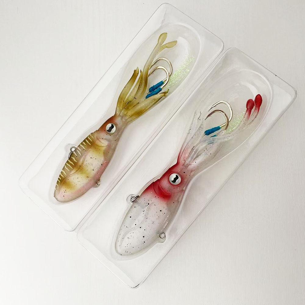 Sensoar TPE 54g Lead-Loaded Lure UV Glow Mackerel Sea Bass Boat Fishing Sea Fishing Squid VIB Soft Fishing Lure