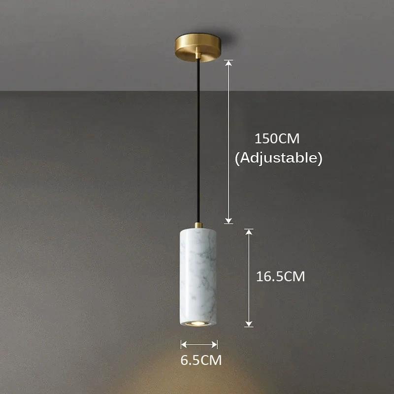 Italian Marble Pendant Light Dinning Room Decor Hanging Bedside Lamp White Green Marble Suspension Illumination