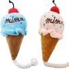 2PCS Ice Cream Dog Squeaky Toys, Puppy Chew Toys with Ropes, Dog Plush Toy for Small To Medium Dogs and Cats Pet Supplies Toys, Christmas Gift for Dog