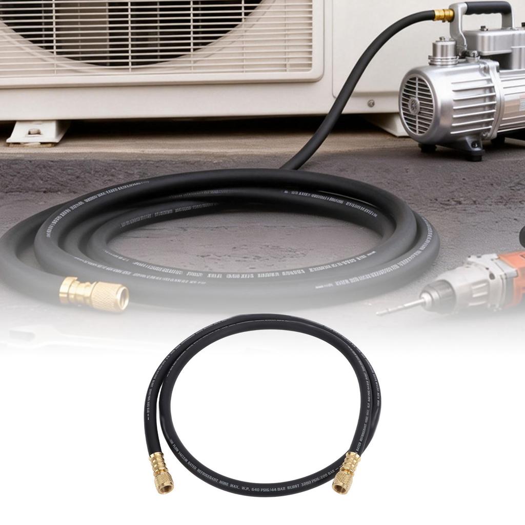 Tubo Sottovuoto per HVAC Lunghezza 6 piedi Raccordo 3/8"x3/8" Pressione di Lavoro 640PSI Pressione di Rottura 3200PSI Tubo di Carica Refrigerante