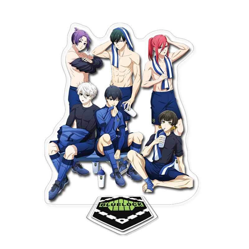Blue Prison-themed Acrylic Double-layered Standee Anime Display Collectible