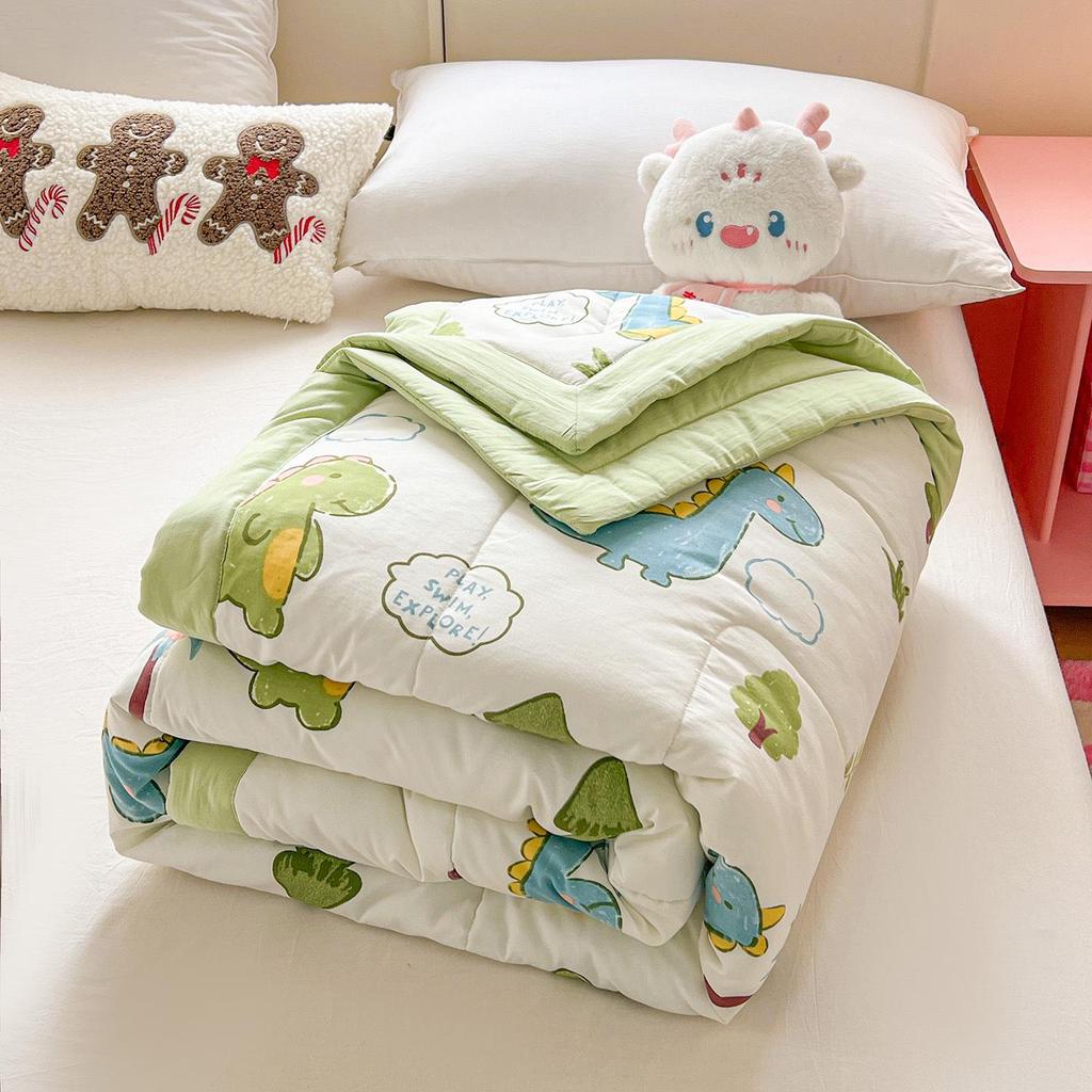 2026 Soft Washed Cotton Summer Quilt - Lightweight, Washable Air Conditioning Blanket