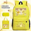 Pudding Puppy Cute Cartoon Animation Schoolbag Primary School Student Pencil Bag Junior High School Student Tutoring Bag Three-Piece Set