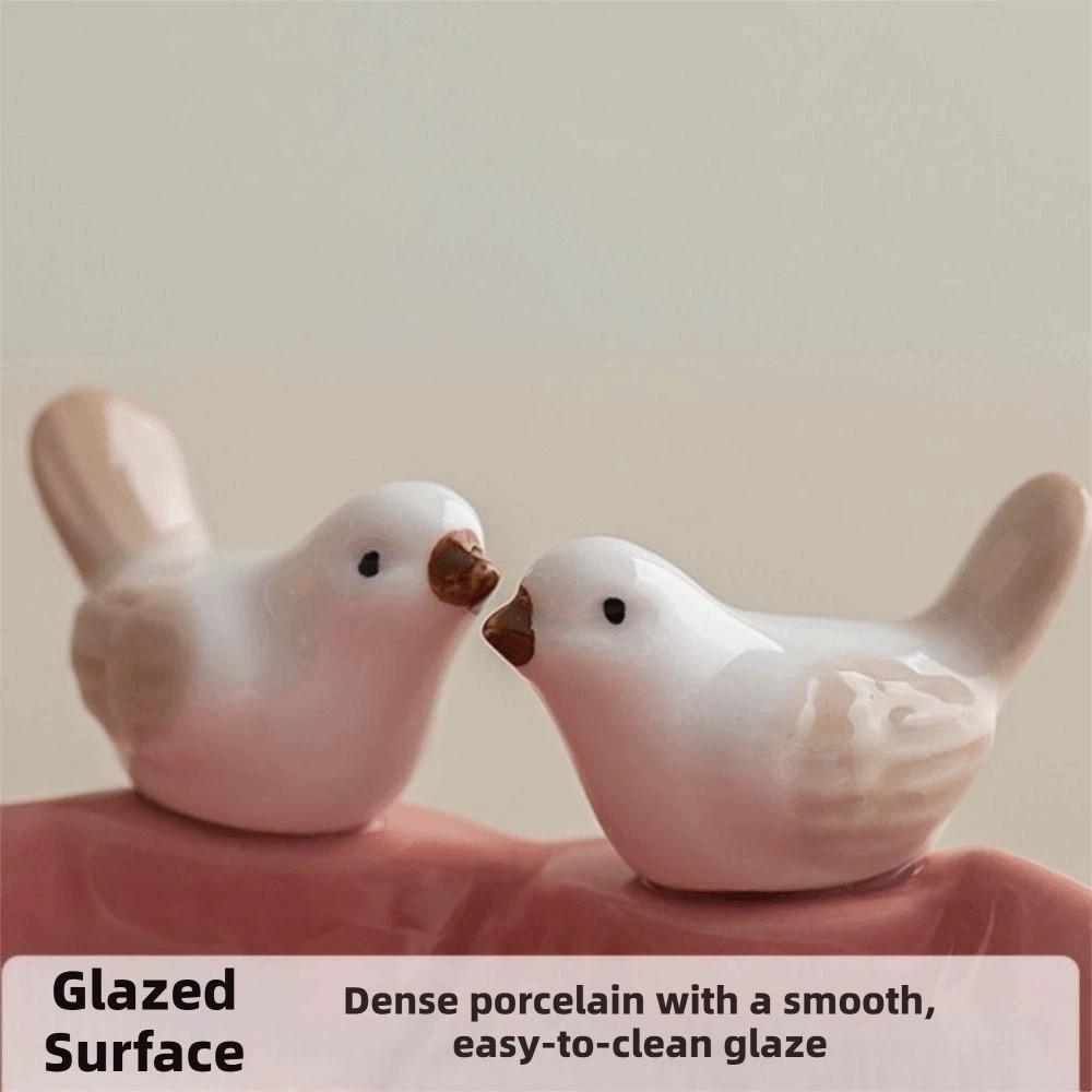 Blumige Keramik-Dessertplatte Niedliche Tee-Snack-Obstschale Vogelform-Gebäckplatte für die Küche