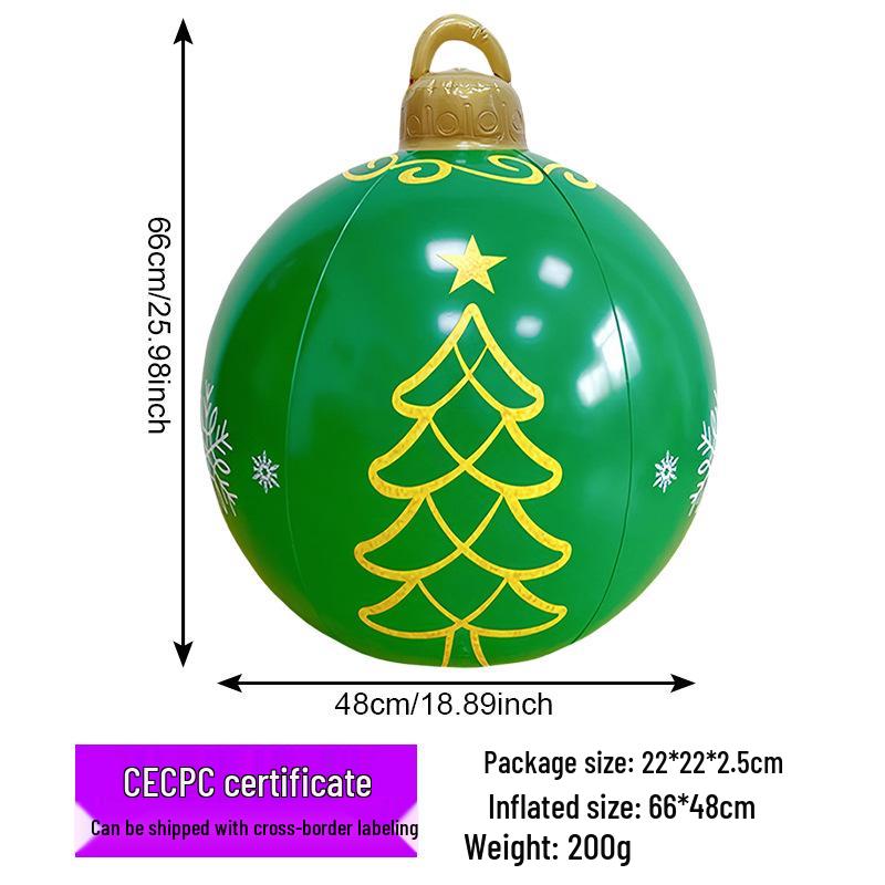 New Inflatable Christmas Ball for Outdoor Courtyard Decor and Party Decorations