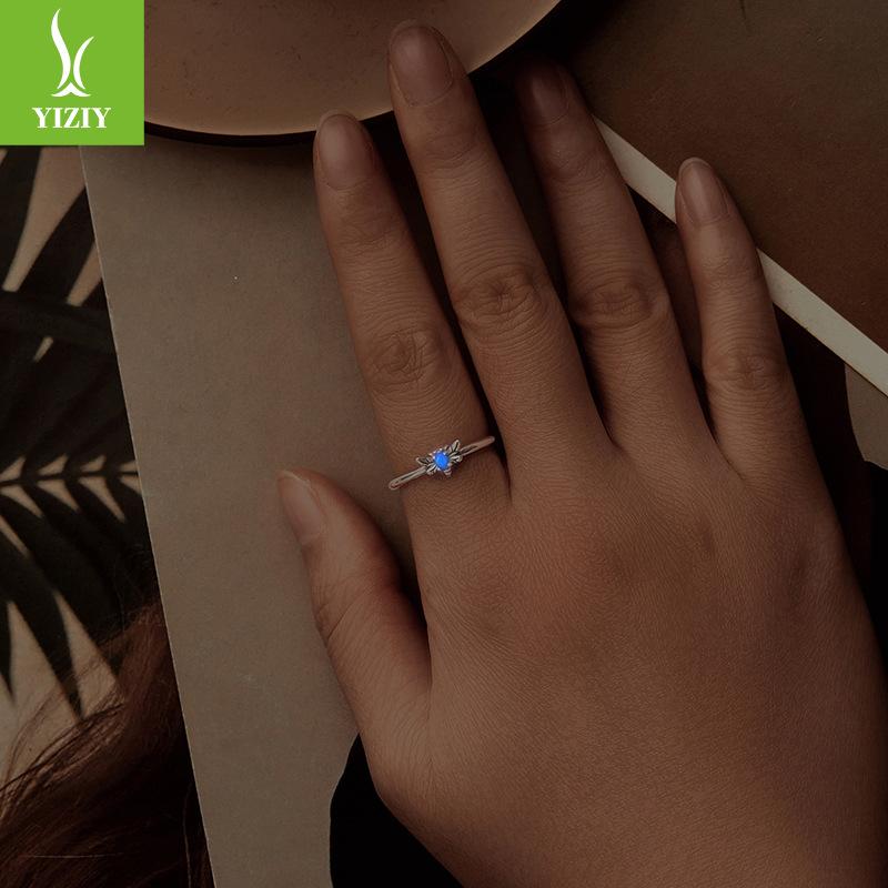 Luminous Bee Ring, Luminous Stone Niche High-End Light Luxury Ins Style Personalized Jewelry