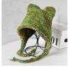 Korean Style Crochet Knit Hat Women Winter Ear Flap Warm Hat