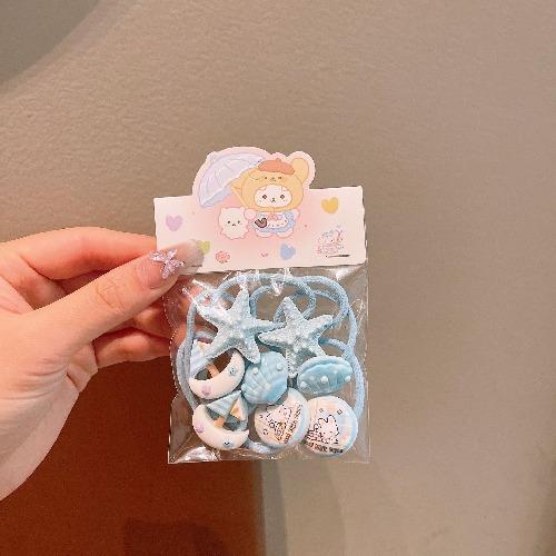 Summer Ocean Series Set Cute Children's Hairpin Pearl Hair Accessories Shell Starfish Hairpin Duckbill Clip