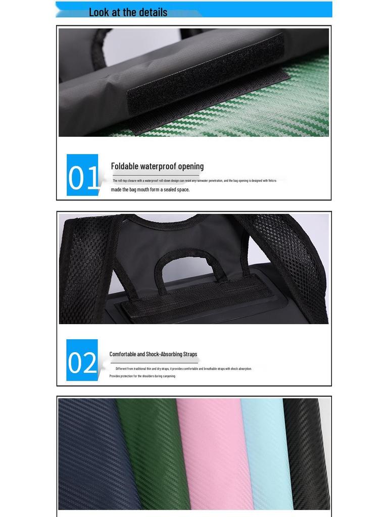 Waterproof Outdoor Drifting & Canyoning Backpack - Double Shoulder Barrel Bag for Beach & Storage.