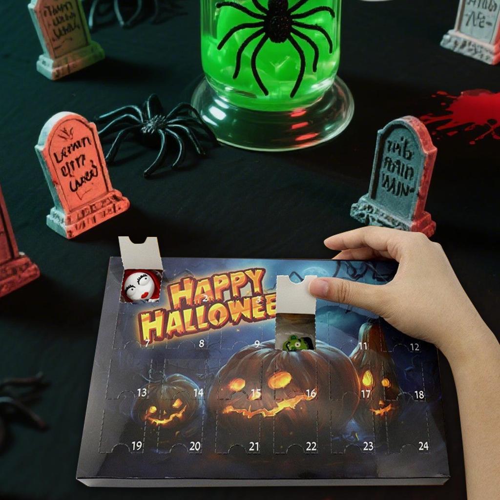 Horror Countdown Calendar Horror Collectibles Advent For Halloween Scary Figurines 24-day Countdown Calendar For Fireplace