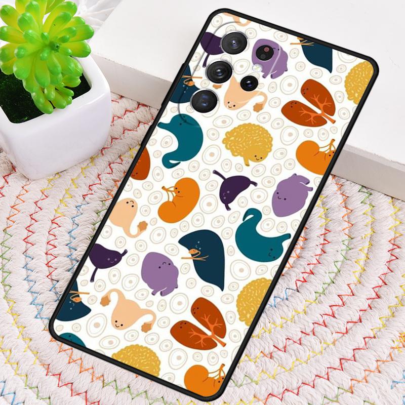 Medical Human Organs Brain Kidney Art Soft Phone Case For Samsung Galaxy Note 10 Pro S26 S25 S24 S23 S22 S21 Plus Ultra Cover