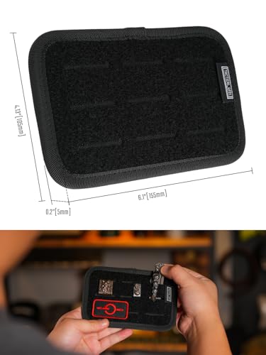 TACTICAL GEEK TCM2 Mini EDC Organizer Board, Non-Slip Elastic Woven Board with Small Item Bag Insert Panel, Bag-in-Bag, Everyday Essentials, Gadget Ba