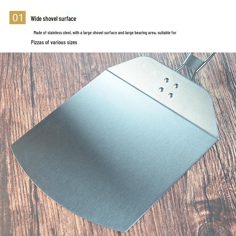 Stainless Steel Folding Pizza Peel & Cake Spatula - Round & Square Baking Tool