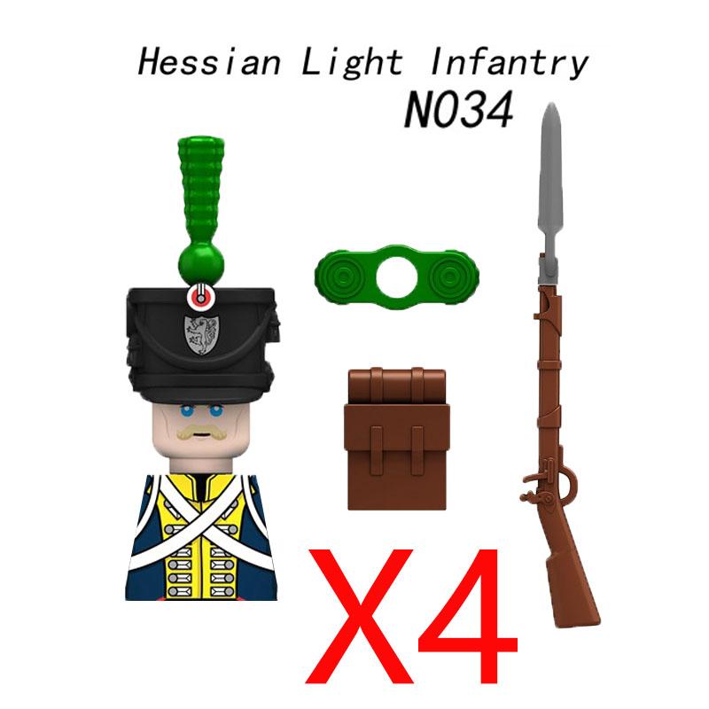 Military Medieval Building Blocks Napoleonic Wars Castle Knight Soldier Figures Weapons Guns British French Army Infantry MOC