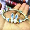 Hand Rope, Rabbit Ear Finished Bracelet Rope Diy String Punching Accessories, Gifts