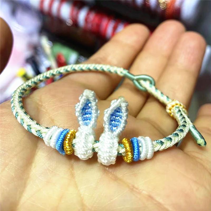 Hand Rope, Rabbit Ear Finished Bracelet Rope Diy String Punching Accessories, Gifts