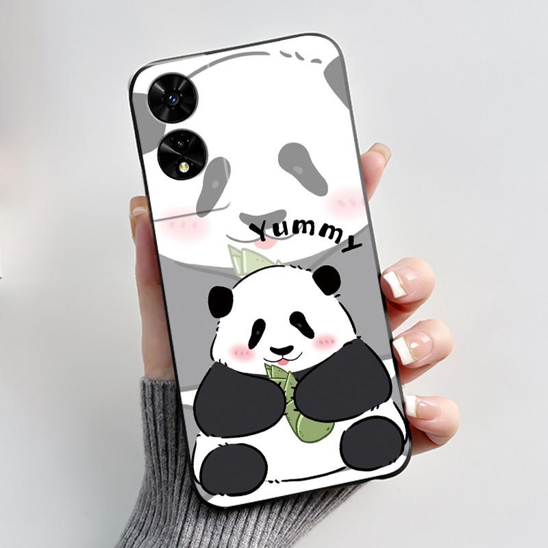 Hülle für TCL 505 Hülle T509K T5094 Ästhetisch Mode Niedliche Katze Cartoon Weiches Silikon Rückseite Schwarzes TPU Schutzhülle für Handy