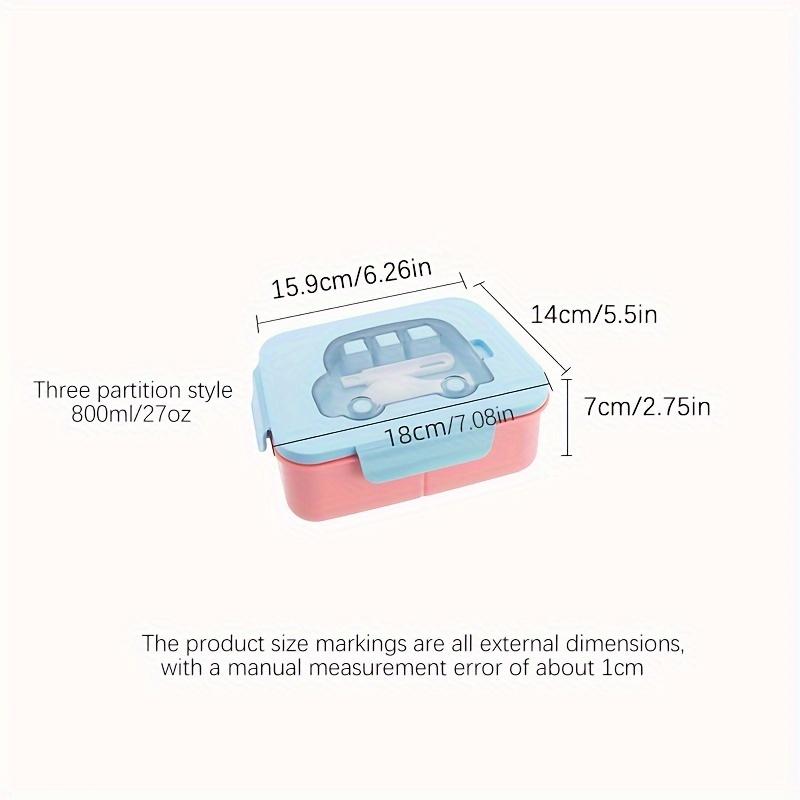 Colorful Youngsters' Lunch Box with Car Design - Leak-Proof, Durable Plastic, Microwave Safe,Food Storage Container for School