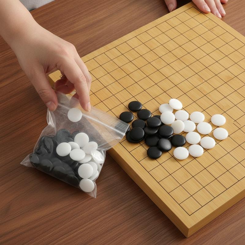 100/160/360 Stück Kleine Go-Spielsteine Harz-Handwerk Schachsteine Kreatives Denkspiel Für Erwachsene Geburtstagsgeschenk Go-Spielbrett-Set