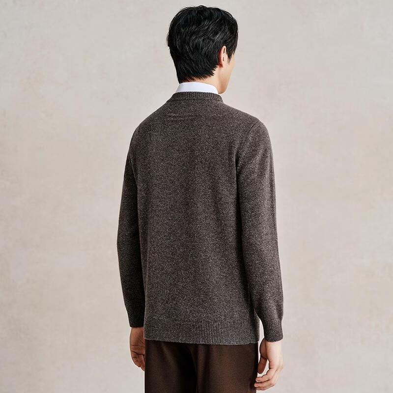 Hengyuanxiang Men's Pure Cashmere Mock Neck Sweater