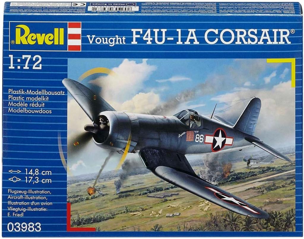 German Revell Corsair Plastic Model 1/72 F4U-1D