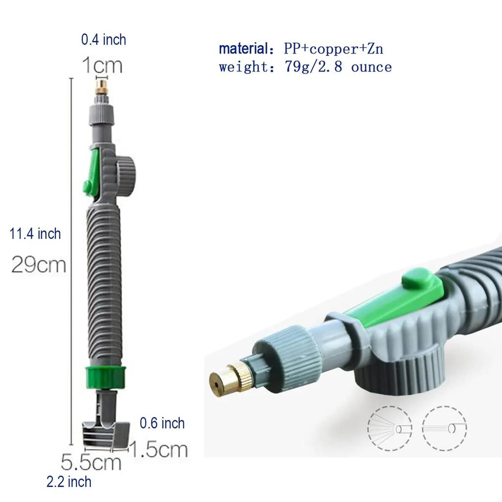 Adjust Trolley Nozzle Sprinkler Agricultural Manual Spray Watering Pulverize Pressure Spray Nozzle Garden Atomizing Sprinkle