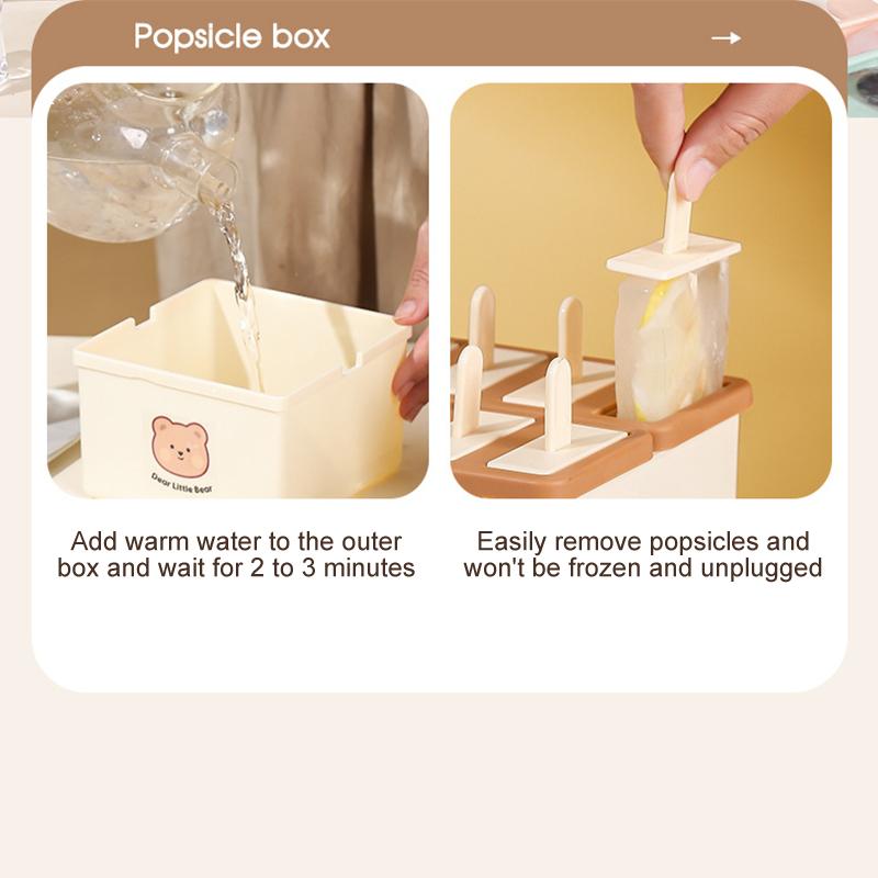 4/8 Gniazd Forma do lodów na patyku z pokrywką Domowe Lody z fasoli Mung Domowe Lody Formy do mrożonych lodów