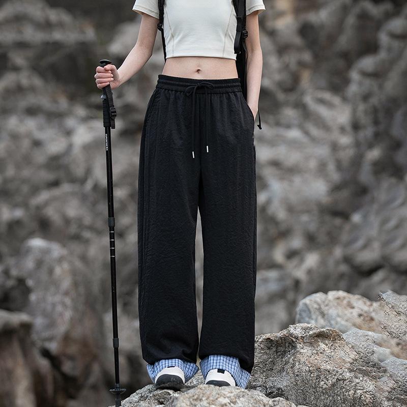 

Women s 2025 Ice Silk Quick-Dry Cargo Pants - Breathable, Casual Paratrooper Style Large чорний