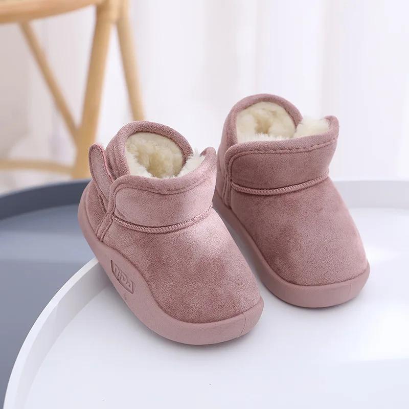 Child Snow Boots with Thick Velvet Girls Shoe Warm Cotton Shoe Soft Sole Baby Shoe Boy Cotton Boots Comfort Kid Shoes Botas Niña