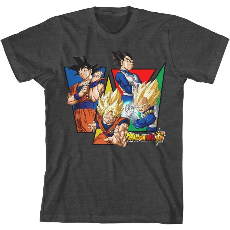 Dragon Ball Super Saiyan Goku And Vegeta Youth Charcoal Heather T-shirt S