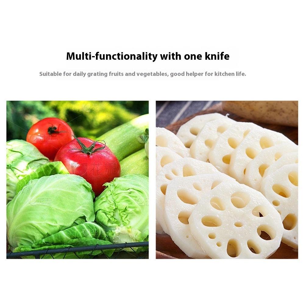 Nerezový struhadlo na zelí s dvojitou čepelí, kráječ zeleniny, čistič rybích šupin. Bez námahy loupe zeleninu a ovoce