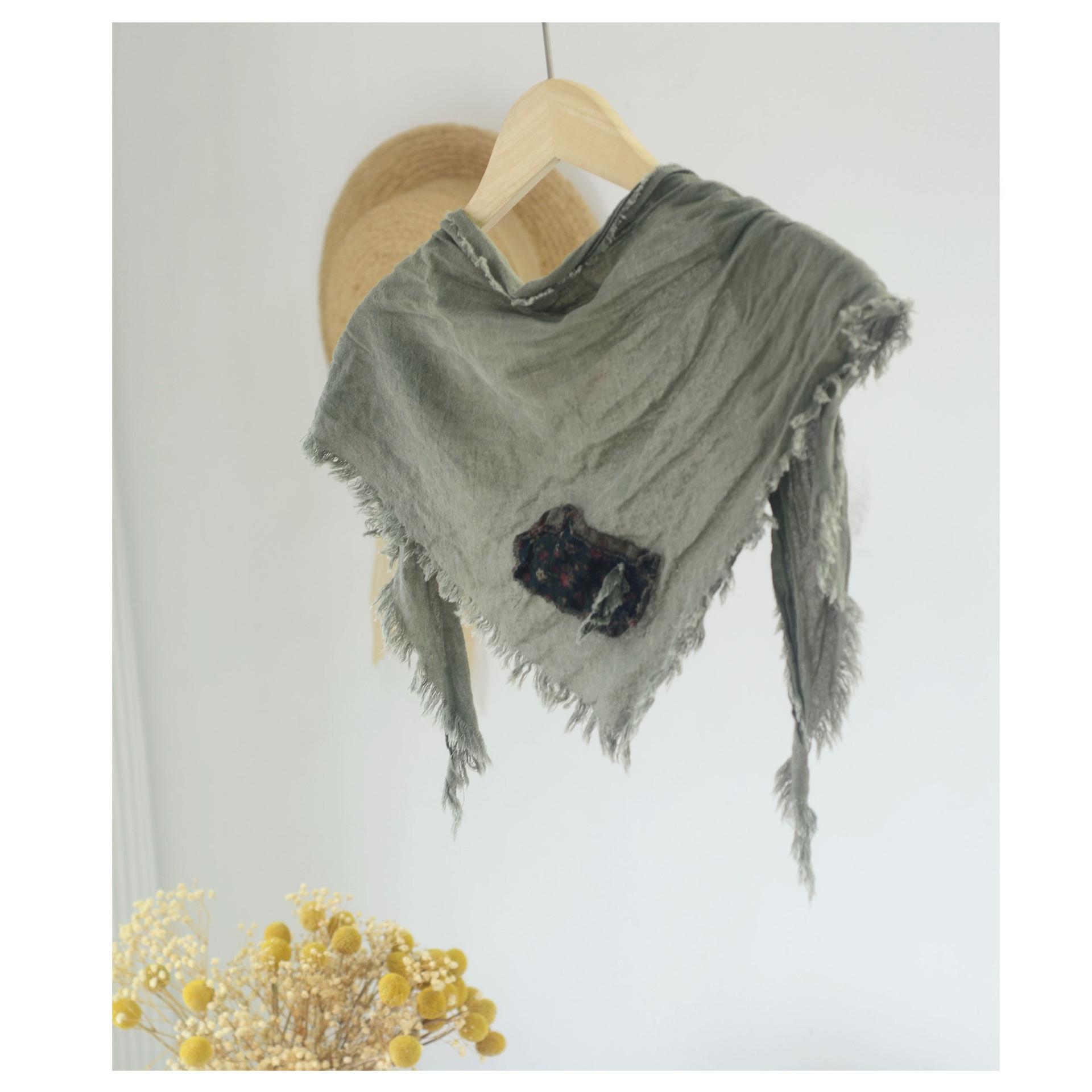 

Johnature Цветочная форма Треугольник Осень Зима Ретро Состаренные Декоративные шарфы светло-зеленый