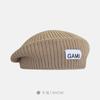 Beret Fashionable Knitted Hat Women Gamii Letter Pattern Cap Casual Warm Gift