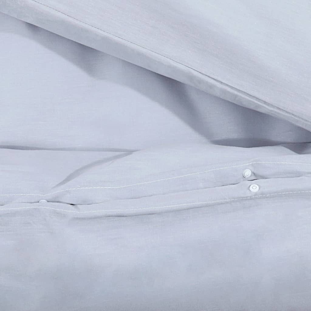 Vidaxl Zestaw Pościeli, Szary, 155X220 Cm, Lekka Mikrofibra