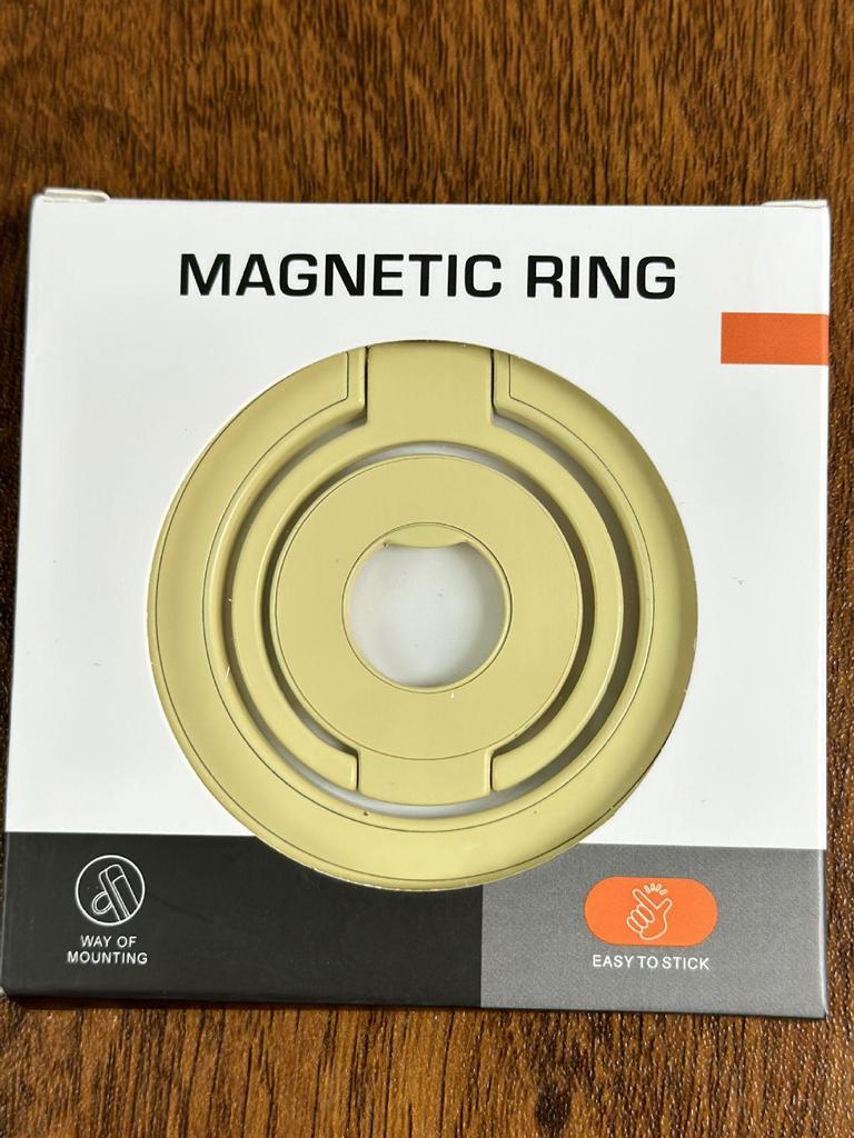 Magnetic Double Ring Phone Stand - Strong, Foldable, Multifunctional, and Ideal for Desktops.