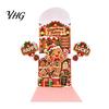 Retro Style Christmas Cards 3D Pop Up Card, Money Gift Card Holder with Handwritten Holiday Blessing Cash Slot, Hummingbird Santa Reindeer Design,
