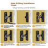 Door Lock Zinc Alloy 90 Degree Sliding Door Latch Heavy Duty Barn Gate Bolt Protect Privacy Cabinet Closet