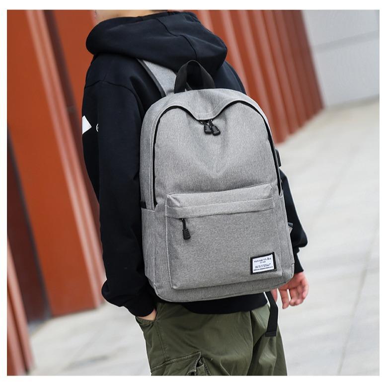 School bag for primary school students Large capacity simple backpack Men's fashion backpack