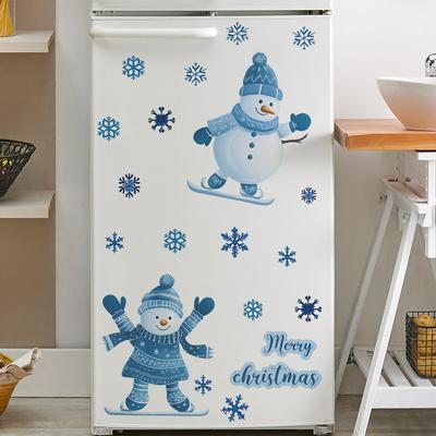 Adesivo Cartone Animato Adesivo Pupazzo di Neve Natalizio Adesivo Sci Adesivo Frigo Cucina