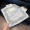 Silk scarf 71 * 71 imitation silk square scarf Korean atmosphere neck silk scarf flower pattern flower polka dot scarf