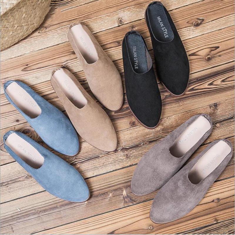 Fashion AIYUQI Women's Baotou Slippers Summer 2025 New Genuine Leather Casual Women's Shoes Large Size Suede Slippers For Ladies
